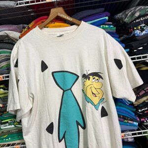90s vintage Fred flintstone double sided aop graphic t shirt xl